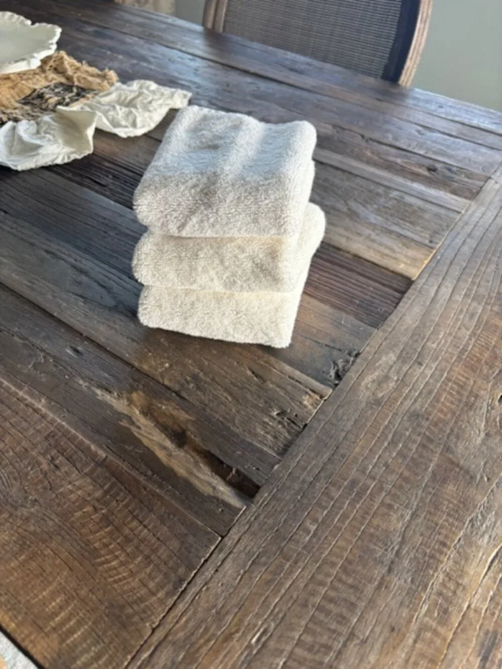 NEW (3) Restoration Hardware 100% Turkish Cotton white wash cloths - SALE!